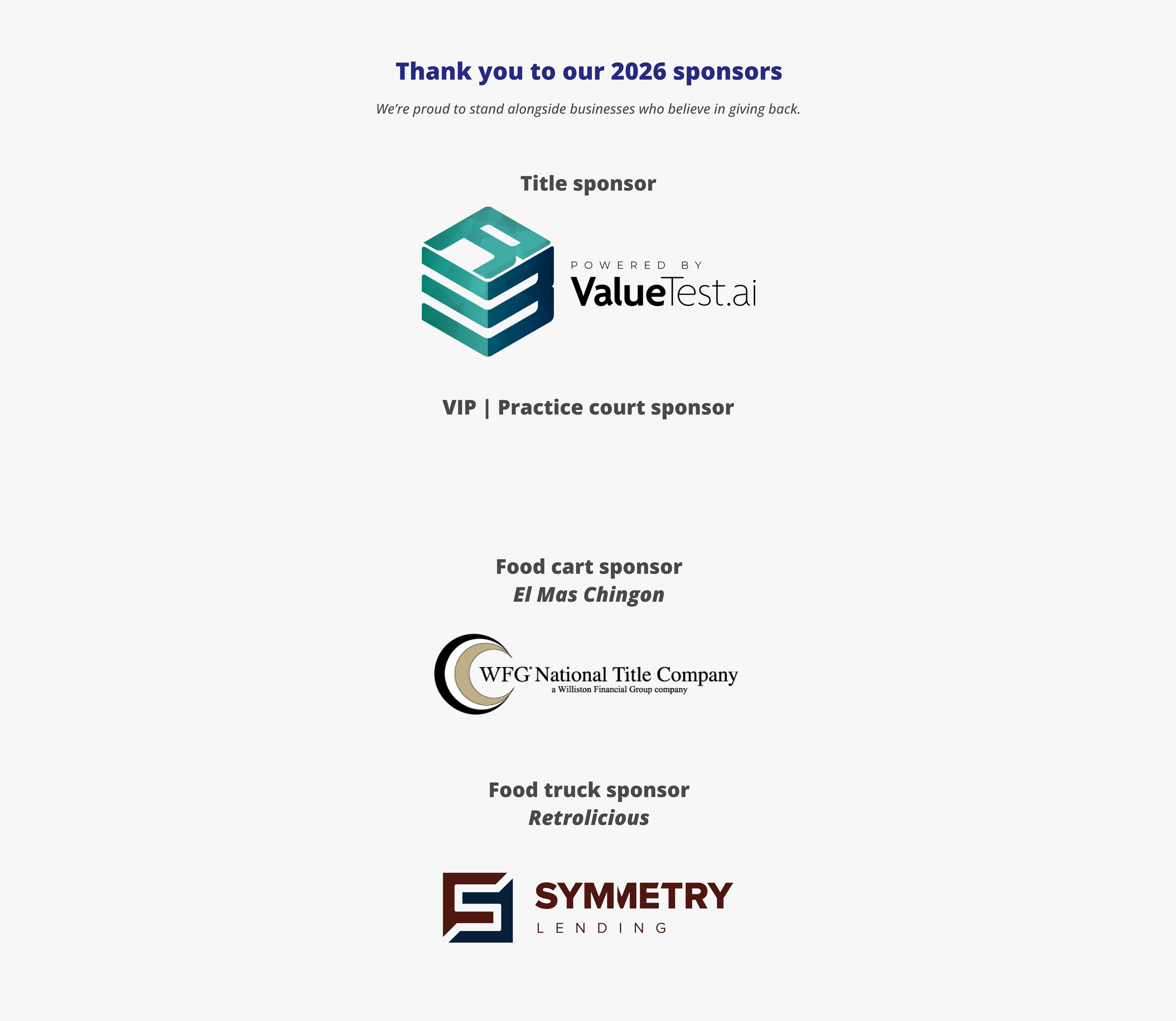 2026 Oregon Pickle Ball Sponsor logos