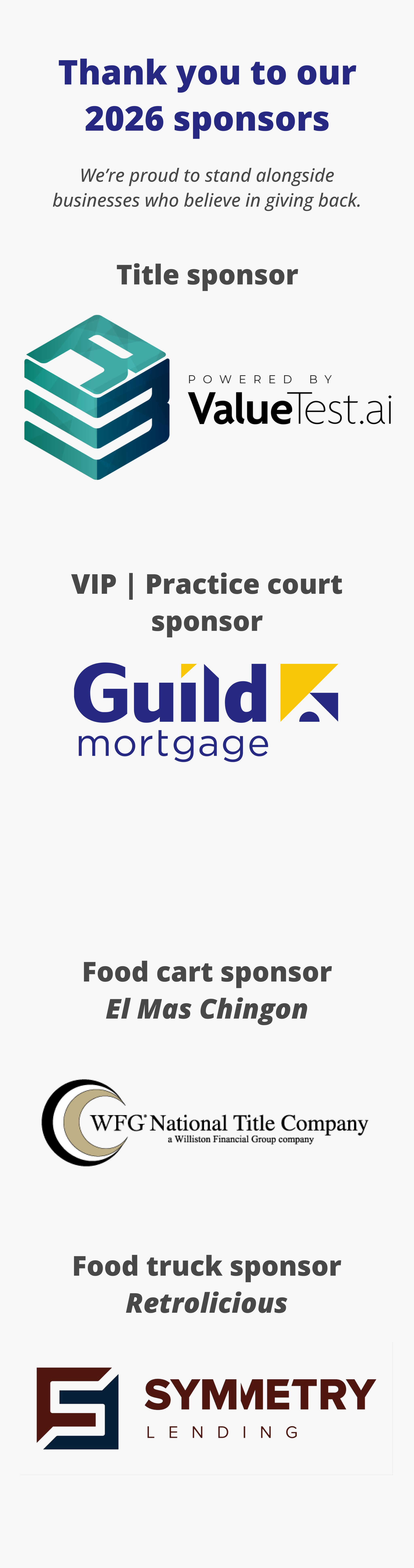 2026 Oregon Pickle Ball Sponsor logos