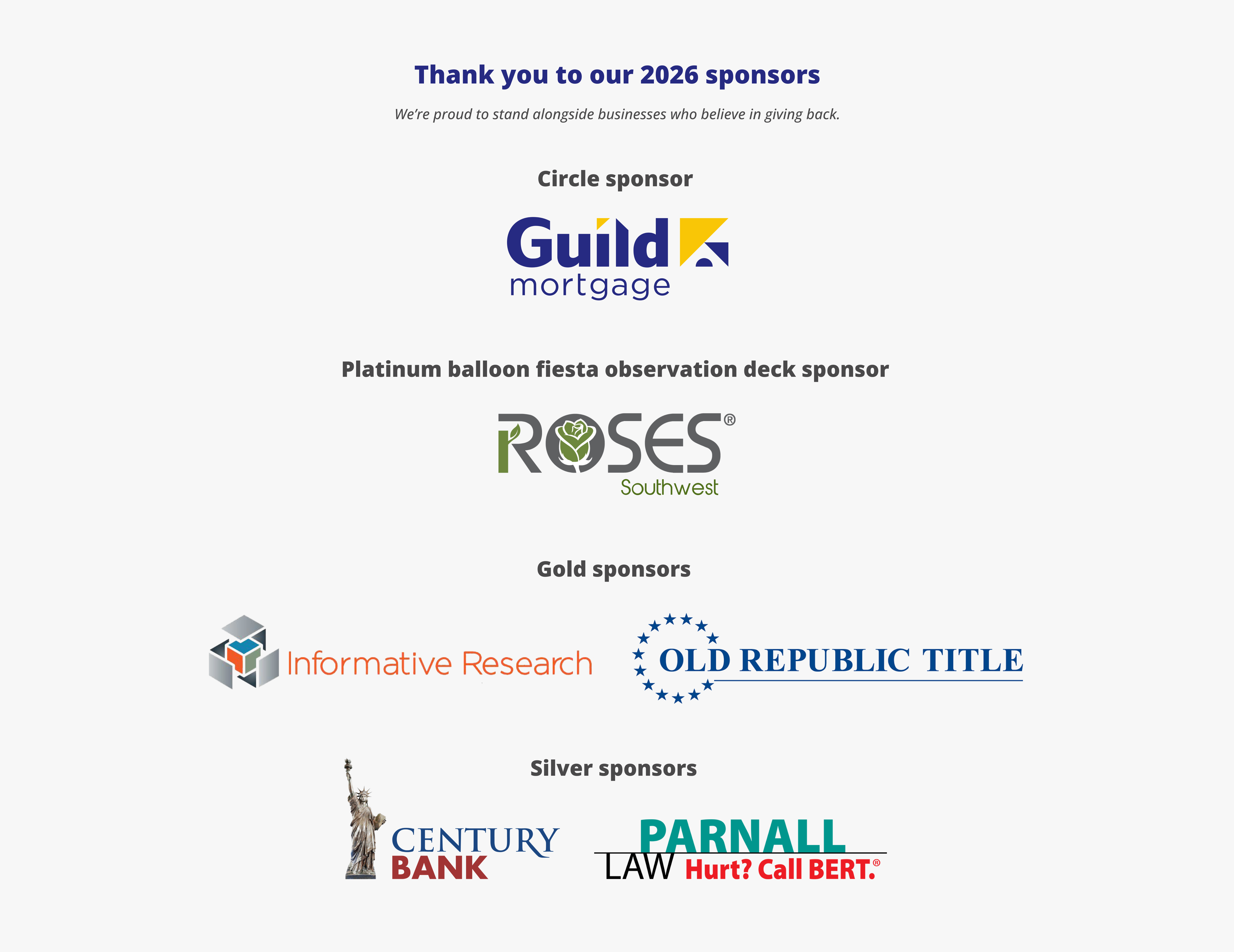 2026 Albuquerque Sponsor logos